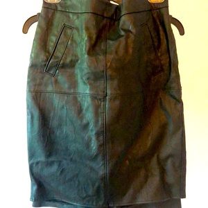 COPY - Women’s black leather skirt by Cabi designs . Size 4